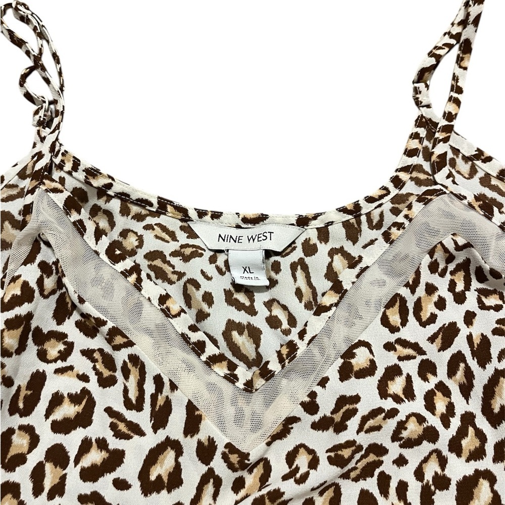 Nine West Animal Print Cami Top - Picture 4 of 5